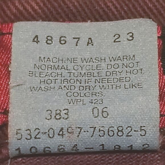 Levi's Silvertab Jeans Junior 9 M Purple 1997 Vintage Loose Denim USA (30x30.5) - Picture 6 of 7